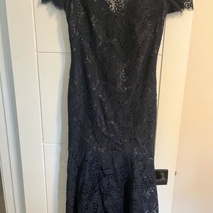 Navy Lace overlay dress